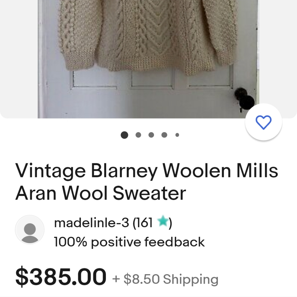 Blarney woollen mills sweater Ireland pure wool